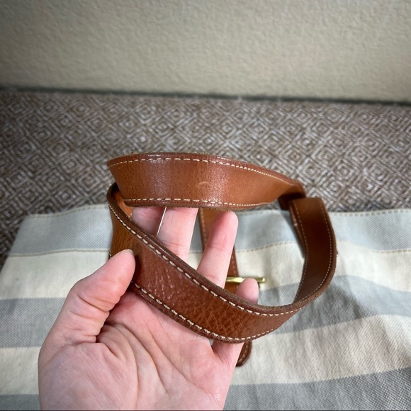 Fossil Rachel Blue Gray /Cream Coated Canvas KEY Leather Shoulder Tote Bag - Picture 3 of 14